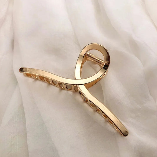 Gold Color Hollow Geometric Hair Clips Metal Hair Claw Cross Hairclip Headband Hairpin Hair Crab Women Hair Fashion Accessories